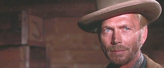 Gerard Herter as Maj. Lloyd, ready to betray the Confederate cause for a fortune in gold in Blood Red, Yellow Gold (1967)