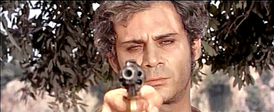 Gian Maria Volonte as Brad Fletcher learns the power of the gun in Face to Face (1967)