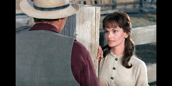 Gloria Talbott as Bri Quince, the woman who envisions a future with Talion in An Eye for an Eye (1966)