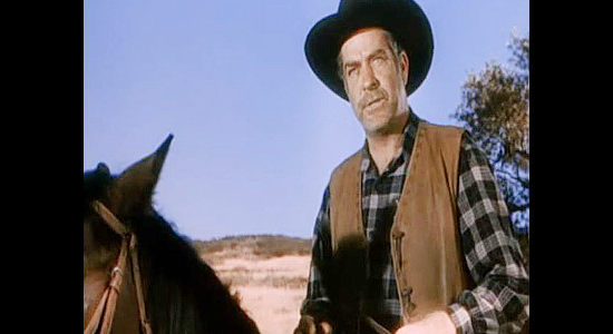 Grant Withers as Deputy Bill Yount, using his badge to help clean up trouble for the Banner ranch in Gunfighters (1947)