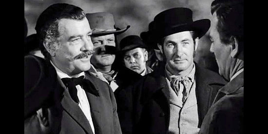 Grant Withers (left) as George Hayden, the man who came up with the plan to swindle the French settlers in The Fighting Kentuckian (1949)