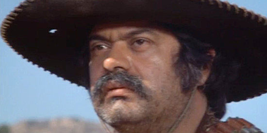 Hector Morales as The Mexican, a member of the Buck Bowers gang in From Noon Till Three (1975)