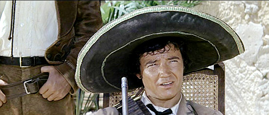 Hugo Blanco as Pedro, Delgado's henchman, in Texas Adios (1966)