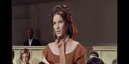Janice Rule as Ruth Adams, about to discover a woman's viewpoint doesn't matter in Invitation to a Gunfighter (1964)