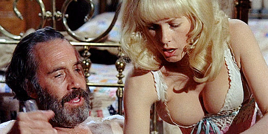 Jason Robards as Cable Hogue gets a bath and an eyeful of Hildy (Stella Stevens) in The Ballad of Cable Hogue (1970)