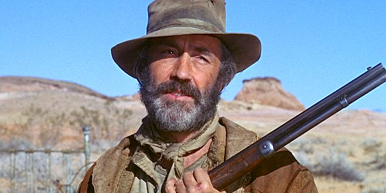 Jason Robards as Cable Hogue, ready to defend his newly found waterhole in The Ballad of Cable Hogue (1970)