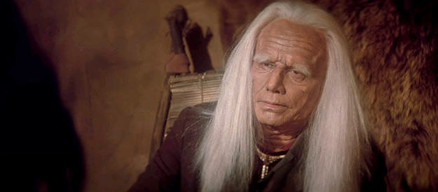 Jay Silverheels as the chief, contemplating the future of Jay Brogart's children in The Man Who Loved Cat Dancing (1973)