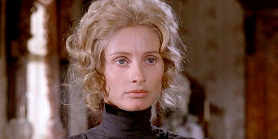 Jill Ireland as Amanda Starbuck, trying to ignore Graham Dorsey's unpure intentions in From Noon Till Three (1975)