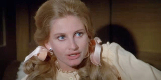 Jill Ireland as Marica Scoville, getting orders from John Deakin in Breakheart Pass (1974)