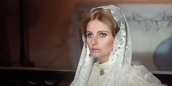 Jill Irleand as Catherine Marcel, waiting in a church to marry Chino Valdez in Chino (1973)