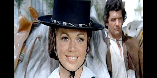 Jo Ann Pflug as Christina, the well-off Mexican lady who catches Ben Cowan's eye in Catlow (1971)