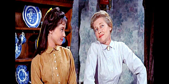 Maggie Pierce as June Carter, Brassfield's niece and Virginia Christine as Ruth WInters in Cattle King (1963)