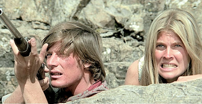 Peter Strauss as Honus and Candice Bergen as Cresta in Soldier Blue (1970)
