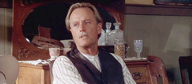Peter Fonda as Shoshone Bill, leader of a Wild West show, buying horses from Valentine Casey in South of Heaven, West of Hell (2000)