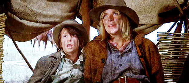 Ray Dimas as young Jack Crabb with his sister Caroline (Carole Androsky) after being captured by Cheyenne in Little Big Man (1970)