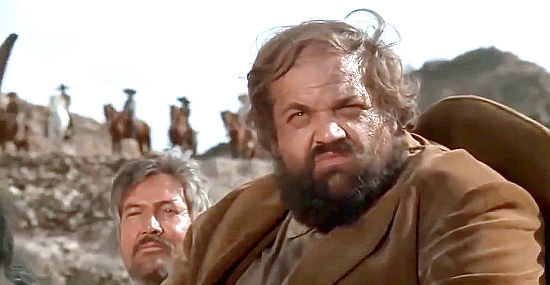Ricardo Palacios as Calvara, leader of the Mexican bandits in Take a Hard Ride (1975)