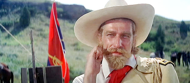 Richard Mulligan as Gen. Custer, en route to the Little Big Horn in Little Big Man (1970)