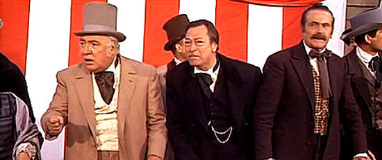 Santiago Ontanon as mayor of Glory City and Carlos Casaravilla as Judge Richter in A Place Called Glory (1965)