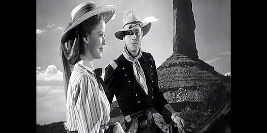 Shirley Temple as Philadephia Thursday, going riding with 2nd Lt. Michael O'Rourke (John Agar) in Fort Apache (1948)