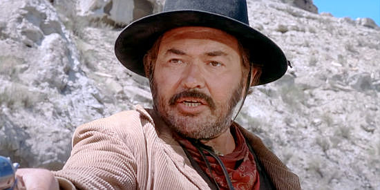 Simon Oakland as Jubal Hooker, determined to hang a half-breed Indian named Chato in Chato's Land (1972)
