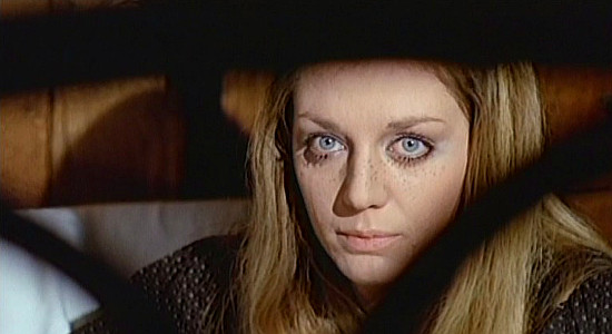 Simonetta Vitelli (Simone Blondell) as the widow Sturges in One Damn Day at Dawn, Django Met Sartana (1970) 