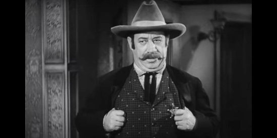 Stanley Fields as the sheriff, fed up with the antics of Stan and Ollie in Way Out West (1937)