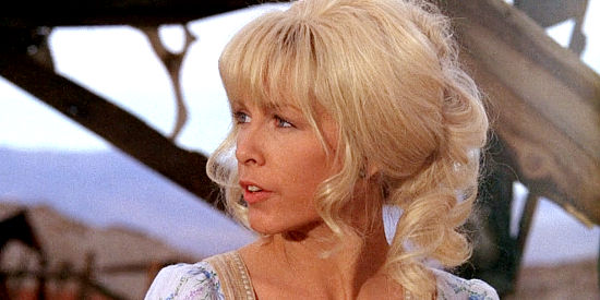 Stella Stevens as Hildy questions the wisdom of Cable's quest for vengeance in The Ballad of Cable Hogue (1970)