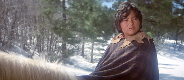 Sutero Garcia Jr. as Dream Speaker, Jay Brogart's son, helping Catherine find him in The Man Who Loved Cat Dancing (1973)