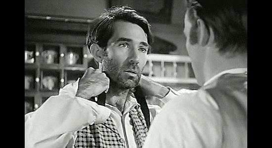 Trevor Bardette as the man Fletch McCloud shoots for insulting the South in Dark Command (1940)