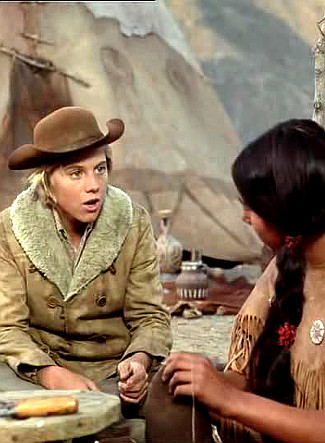 Vincent Van Patten as Jamie Wagner with a young Indian girl in Chino (1973)