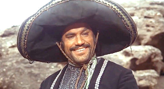Aldo Sambrell as the Mexican bounty hunter in Long Ride from Hell (1968)