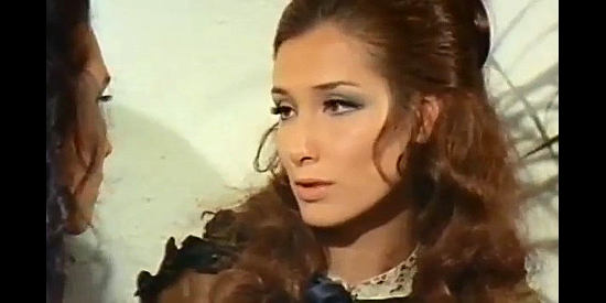 Annabella Incontrera (Pam Stevenson) as Maggie, providing solace to Barbara in Challenge of the McKennas (1970)