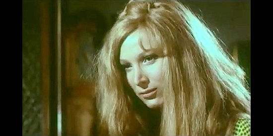 Conny Caracciolo as Sandy Baker, discussing hidden sacks of gold with Major Bower in Vengeance for Vengeance (1968)