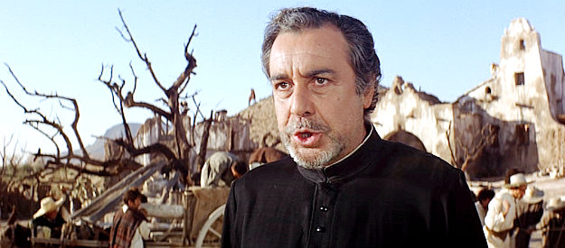 Fernando Rey as the priest, who wanted a church built, but not the way Lorca intends in Return of the Seven (1966)