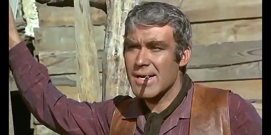 Frank Brana as Rod, a hired hand on the Blake ranch until he joins Brian's gang in The Taste of Vengeance (1969)