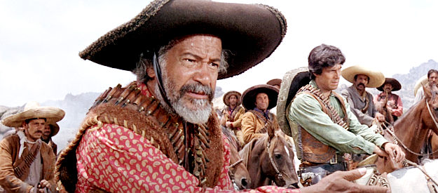 Frank Silvera as Lobero, the bandit leader who might join the effort to free Quintero in Guns of the Magnificent Seven (1969)