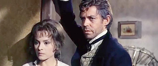 Jack Betts (Hunt Powers) as Dr. Tom Collins, after Josephine (Soledad Miranda) questions his courage in Sugar Colt (1966)
