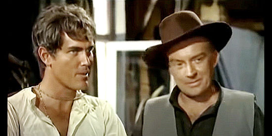 Jeffrey Hunter as Joaquin Murieta with Arthur Kennedy as Capt. Harry Lowe in Murieta (1965)