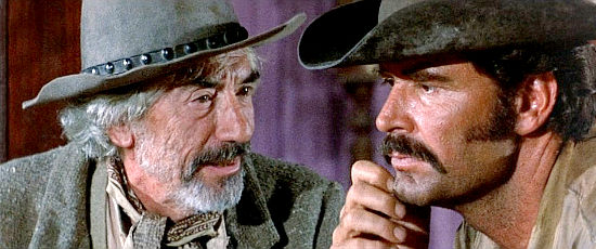 John Marley as the old man, tempting Sledge (James Garner) with stories of a fortune in gold in A Man Called Sledge (1970)