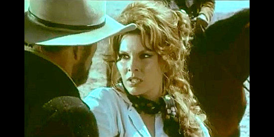 Loredana Nusciak as Ann Bower, in the hands of a jealous and angry husband in Vengeance for Vengeance (1968)