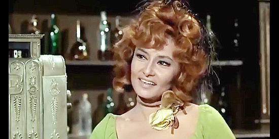 Maria Mizar as the Fort City saloon owner in The Taste of Vengeance (1969)