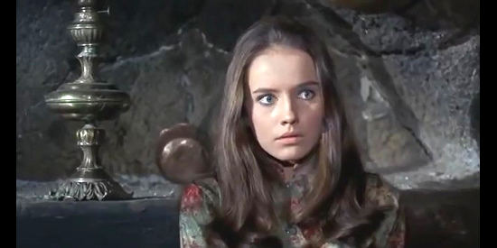 Martinkova as Brian's wife, wary when vigilantes show up at their home in The Taste of Vengeance (1969)