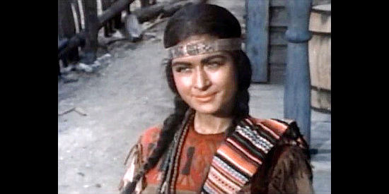 The Indian girl who falls for Johnny West in Johnny West (1965). Does anyone know who plays this part