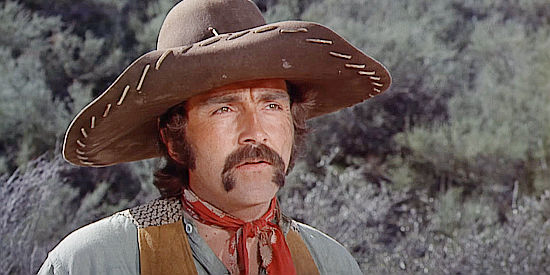 Pedro Armendariz Jr. as Pepe Carral, one of the men freed from prison to join the seven in The Magnificent Seven Ride! (1972)