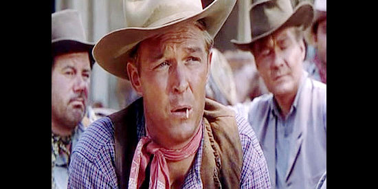 Alex Nicol as Sheriff Stan Blaine, the drifter who became sheriff and is tries to prevent a range war in The Redhead from Wyoming (1953)
