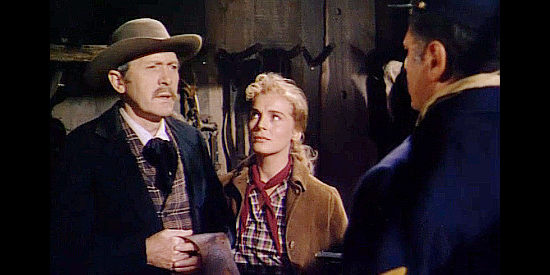 James Bell as Dr. Terry, fetched from town by Chris (Lizabeth Scott) to mend her boyfriend's broken leg in Red Mountain (1951)