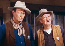 John Wayne as Sheriff John T. Chance and Walter Brennan as Stumpy in Rio Bravo (1959)
