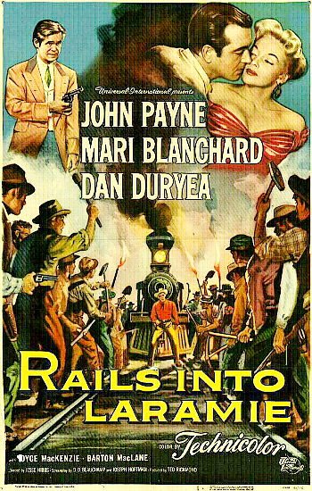 Rails Into Laramie (1954) poster