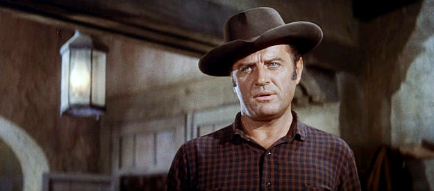 Brad Dexter as Harry, convinced there's some sort of fortune to be had in the Mexican village in The Magnificent Seven (1960)