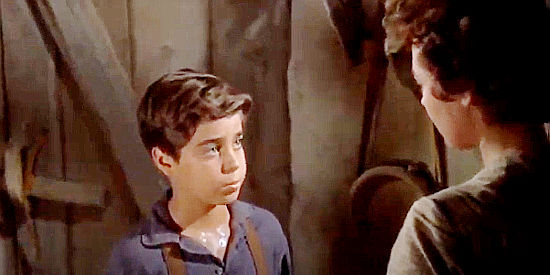 David Kasday as Albie Ferber, determine to show more bravery than his dad in The Marauders (1955)